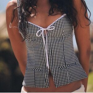 Zara Gingham Corset Size XS